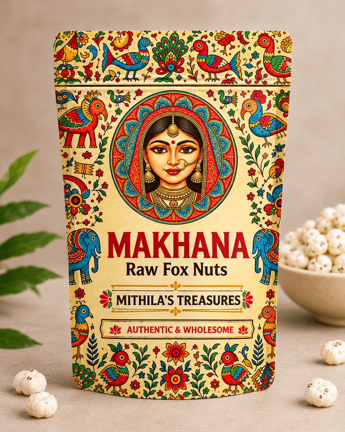 Medium 5+ Suta Raw Makhana